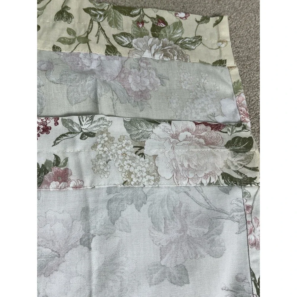 Home Trends Orchard Scarsdale Floral Rose Tassel Valance Panels Set Cottagecore